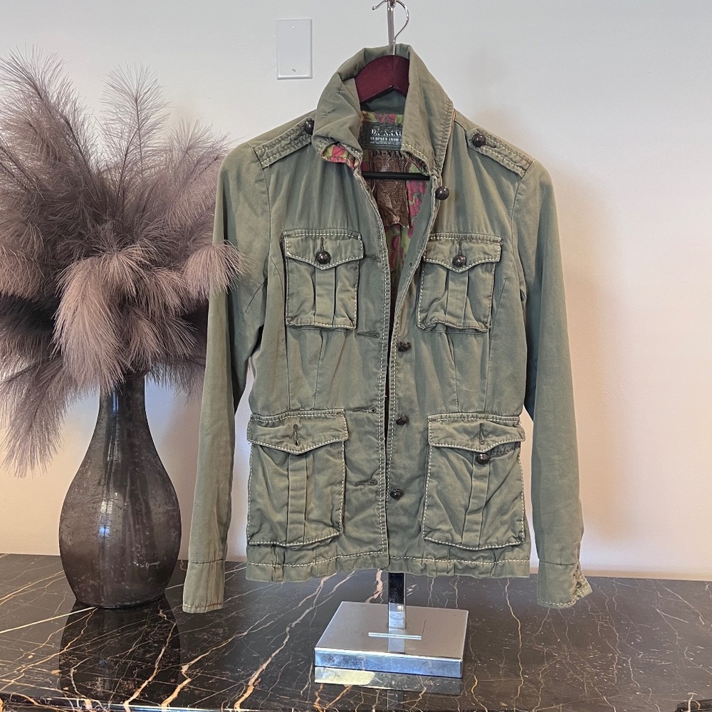 Da-Nang Military-Style Olive Utility Jacket